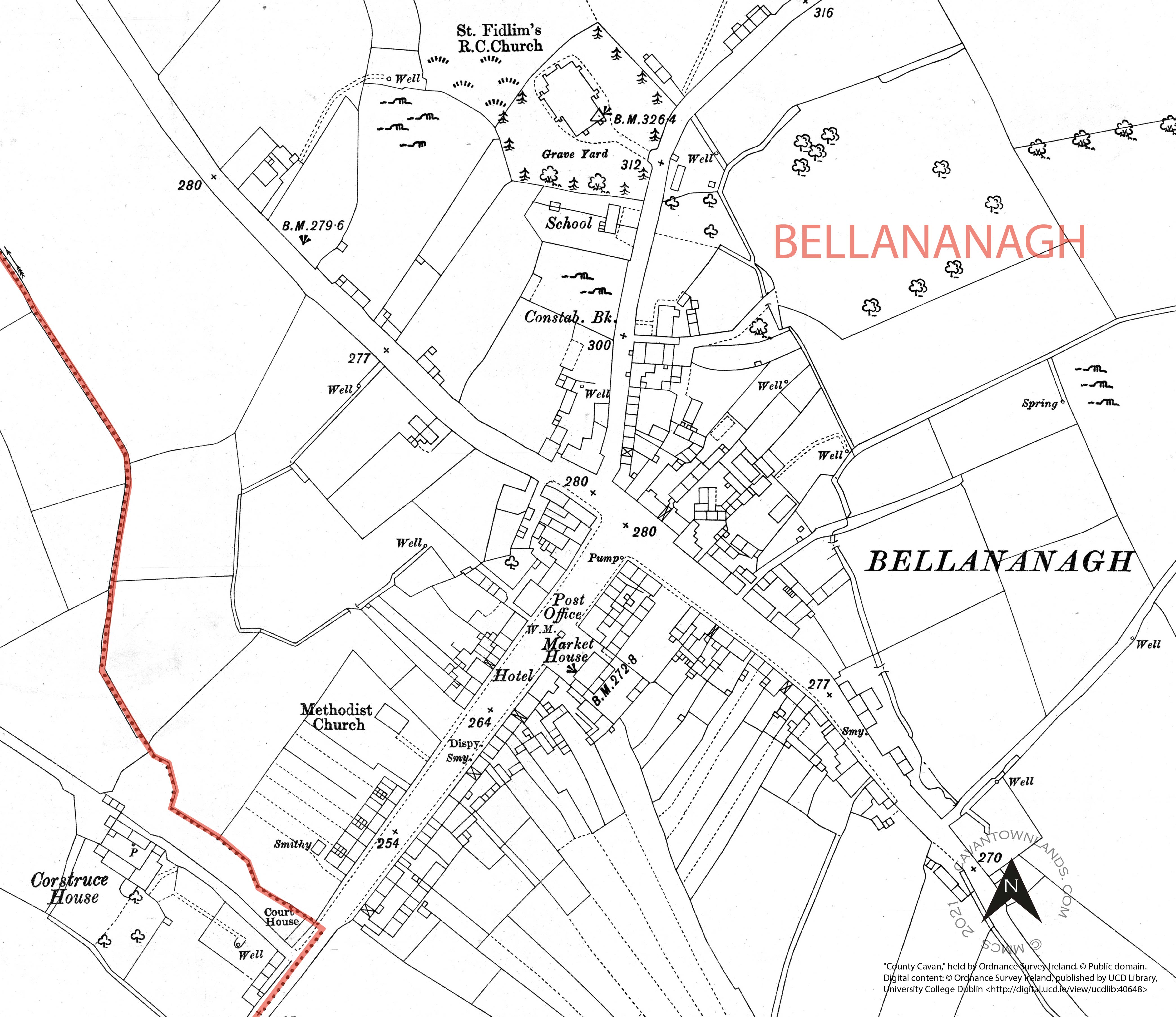 Ballinagh Town map