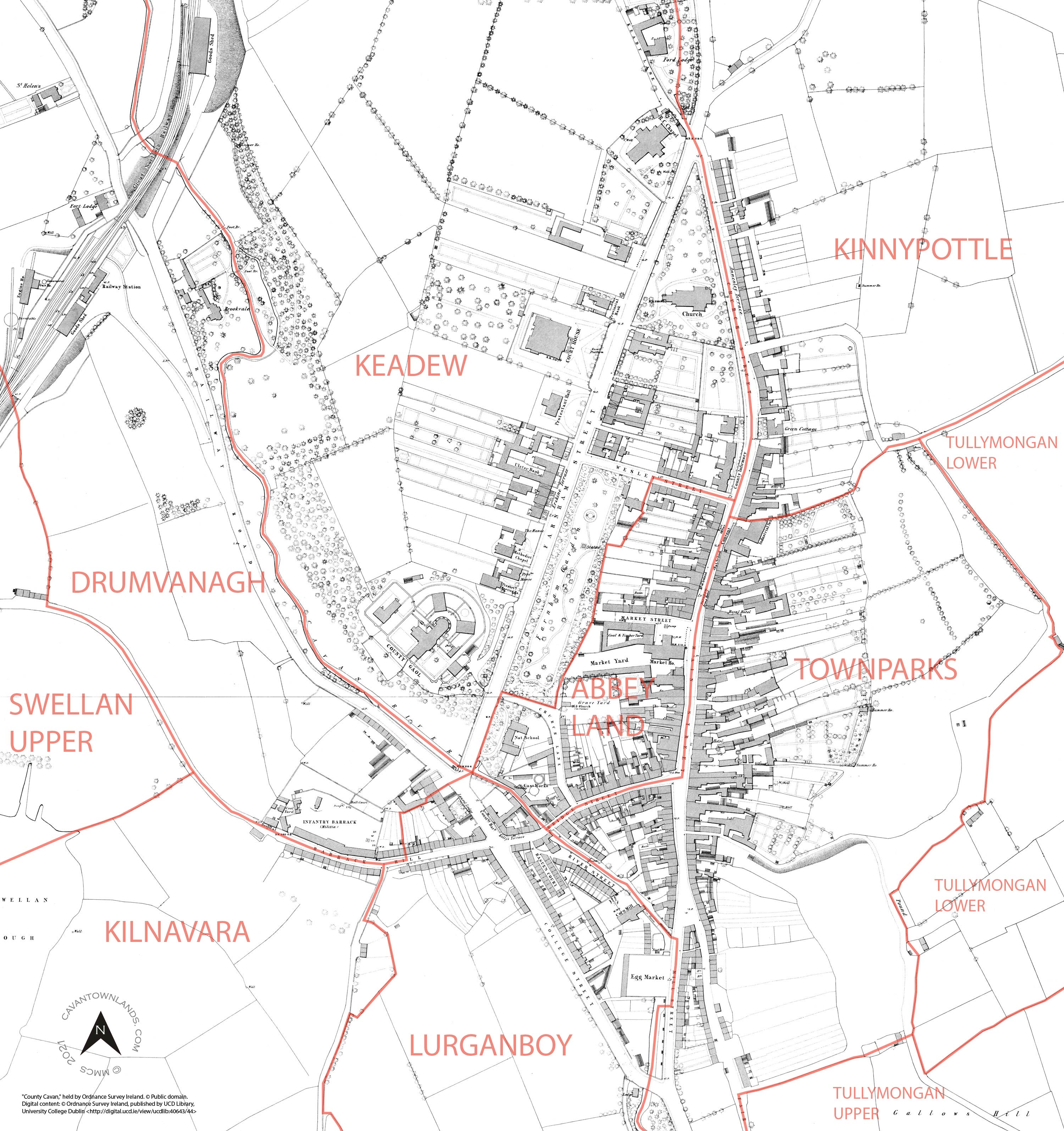 Cavan Town map