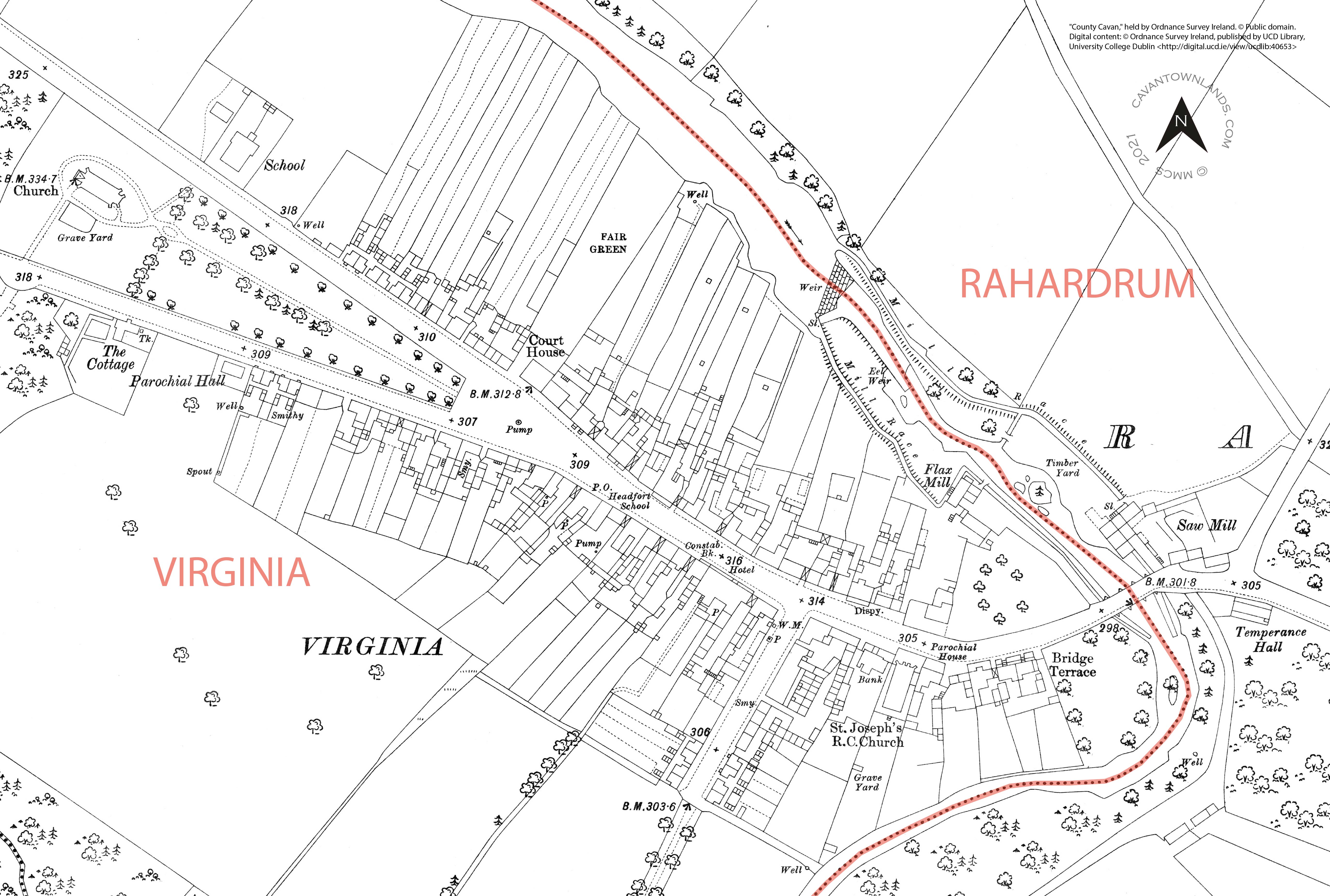 Virginia Town map