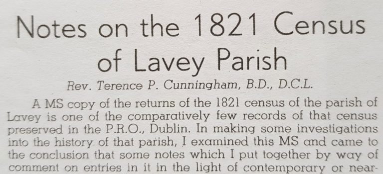 Lavey Parish, notes on the 1821 Census